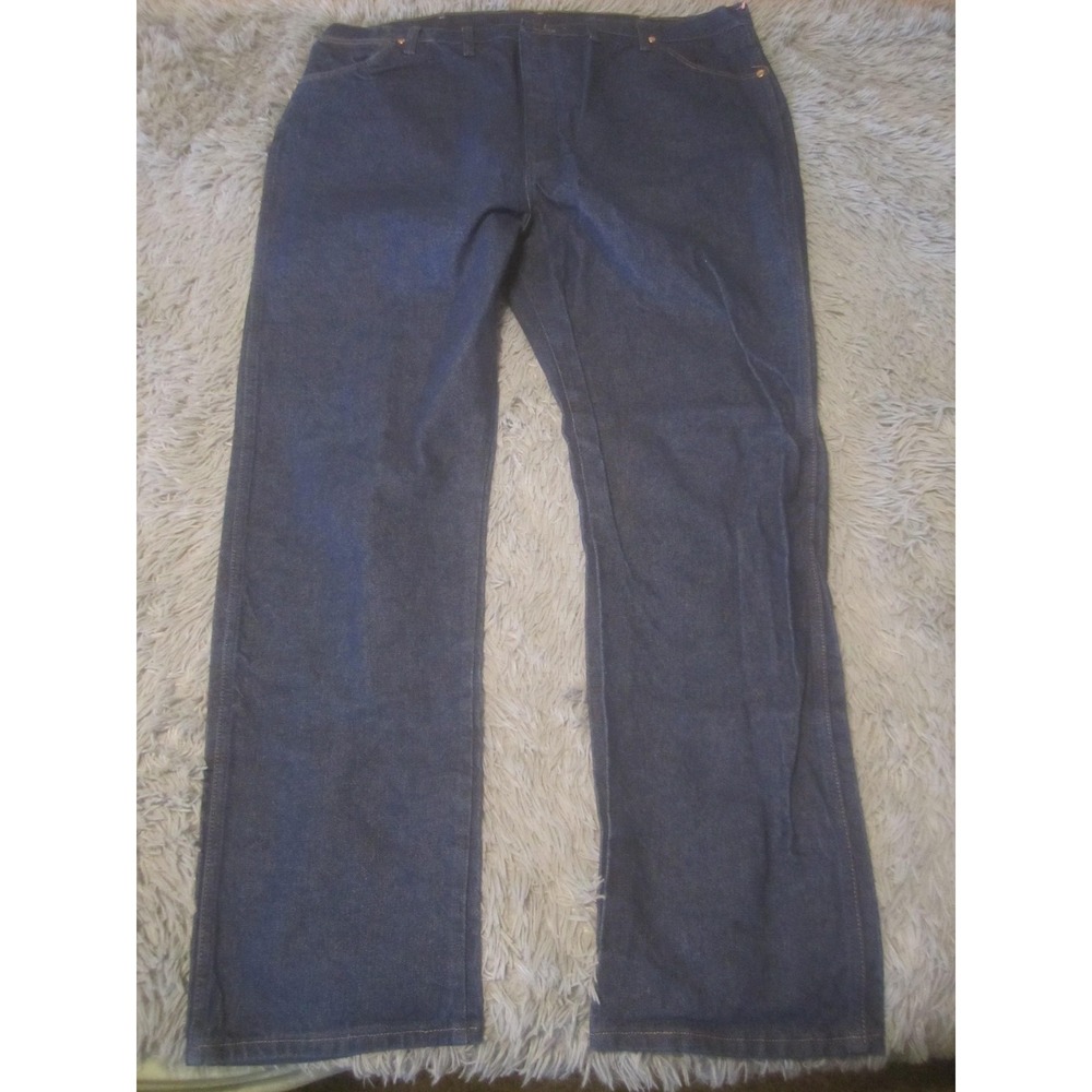 Wrangler Jeans Mens 46x32 Blue Denim Cowboy Cut 13MWZ Bootcut Dark Wash